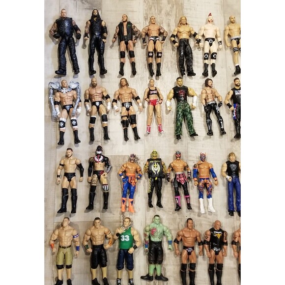 WWE ELITE LOT Of 36 COLLECTION Action Figure WWF RARE Cena Rock Mysterio Taker - Picture 3 of 16